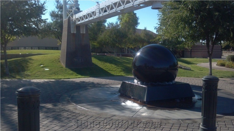 Rotating Granite Ball Fountain