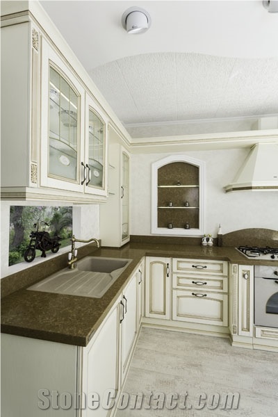 Troas Quartz Kitchen Countertops