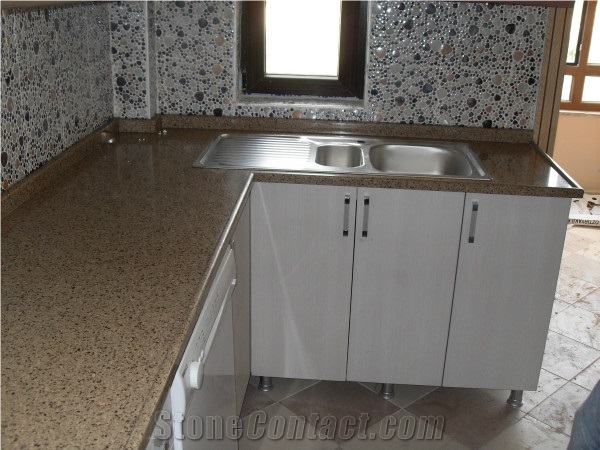 Troas Quartz Kitchen Countertops