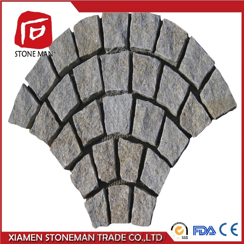 Rusty Fan Shaped Slate Outdoor Paving Curb Stone