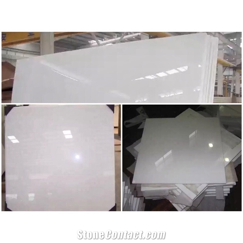 Pure White Nano Crystallized Stone Mosaic Tiles/Polished Mosaic Tile