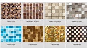 Glass Mosaic, Metal Mosaic Tiles