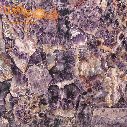 Amethyst Gemstone Tiles/Semiprecious Stone Slabs/Luxury Hotel Building Material/Precious Decoration Stone/Wall Decoration Stone Slabs