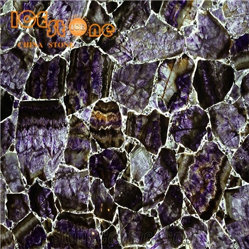 Amethyst Gemstone Tiles/Semiprecious Stone Slabs/Luxury Hotel Building Material/Precious Decoration Stone/Wall Decoration Stone Slabs