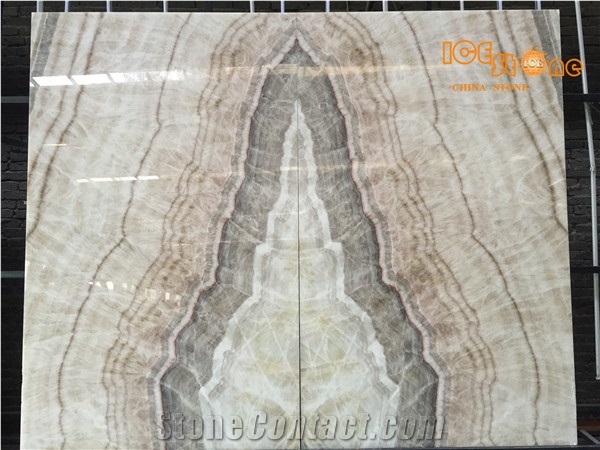 Beige Onyx/Slabs/Tiles/Cut to Size /Skirting/Onyx Floor Tiles/Onyx Stone Flooring/Perfect Transpancy