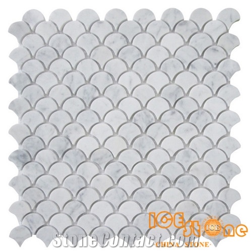 Bianco Carrara White A/Marble Mosaics Hexagon/Basketweave/Chevron/Fish Bone/Mini Versaille/Polished