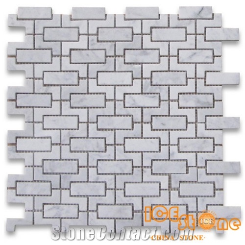 Bianco Carrara White A/Marble Mosaics Hexagon/Basketweave/Chevron/Fish Bone/Mini Versaille/Polished