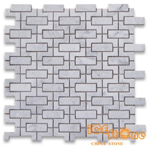 Bianco Carrara White A/Marble Mosaics Hexagon/Basketweave/Chevron/Fish Bone/Mini Versaille/Polished