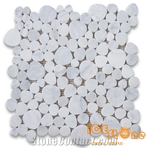 Bianco Carrara White A/Marble Mosaics Hexagon/Basketweave/Chevron/Fish Bone/Mini Versaille/Polished