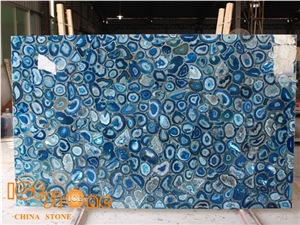 Blue Agatona Precious Stone and Semi-Precious Tile and Slabs