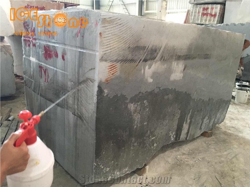 Blue Wood Vein Marble Block/Chinese Marble Blocks/Wooden Marble Block