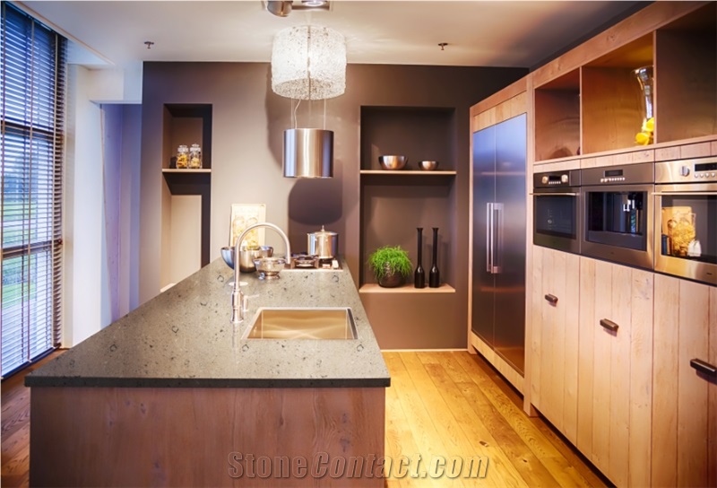 Brown Color Marble Look Quartz Stone Solid Surfaces Polished Slabs Tiles Engineered Stone Artificial Stone Slabs for Hotel Kitchen,Bathroom Backsplash Walling Panel Customized Edge countertop