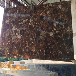 Brown/Golden Color Petrified Wood/Semi Precious Stone Panel/Tiles/Slabs/Wall/Floor/Backflash/Backlit Brown/Golden Color Petrified Wood/Semi Precious Stone Panel/Tiles/Slabs/Wall/Floor/Backflash/Backlit