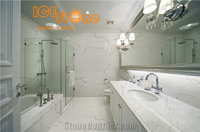 Calacatta Quartz Stone M01/Quartz Tiles/Quartz Slabs/Quartz Floor/Quartz Stone/Solid Surface/Man Made Stone