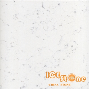 Carrara White Quartz Stone Tiles & Slabs/Carrara White Quartz Stone Slabs/Vein Serie Quartz Stone Slabs/Carrara White Quartz Stone