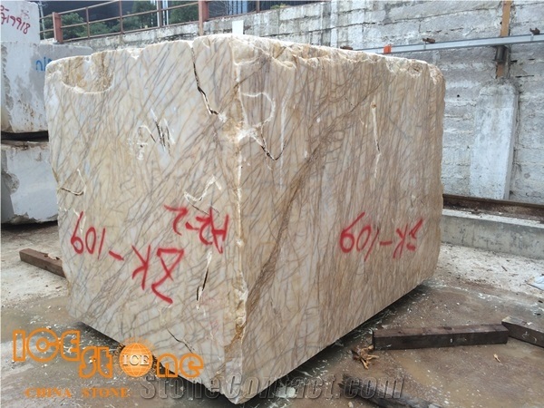 China Yellow Marble, China Golden Spider Marble Blocks