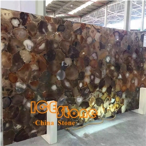 Colourful Agate Slab Backlit/Semi Precious Stone Panels/Semiprecious Stone Slabs/ Gemstone Tiles/ Precious Stone Slabs/ Semi Precious Tiles/ Gemstone Slabs Semiprecious Stone Tiles