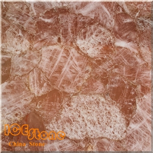 Crystal Pink/Semi Precious Stone Panel/Semiprecious Slabs/Tiles/Wall/Backlit/Backflash