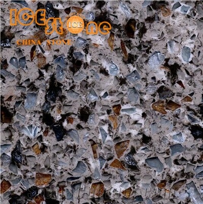 Crystal Shining Blue Quartz Stone Tiles/Quartz Stone Slabs/Blue Artificial Stone/Engineered Stone