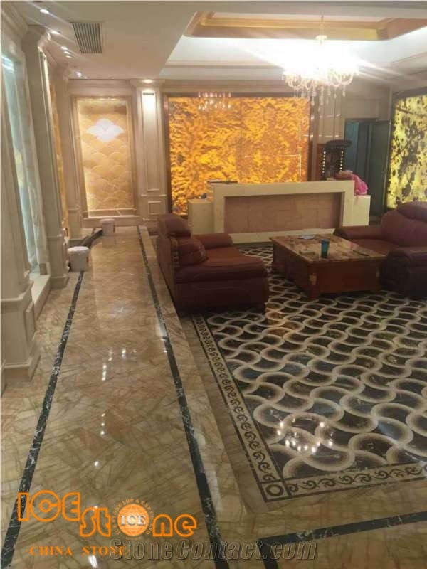 Golden Babylon Marble Bathroom Countertops/Chinese Yellow Building Stone/Washing Sink Stone Material/Counter Top Marble