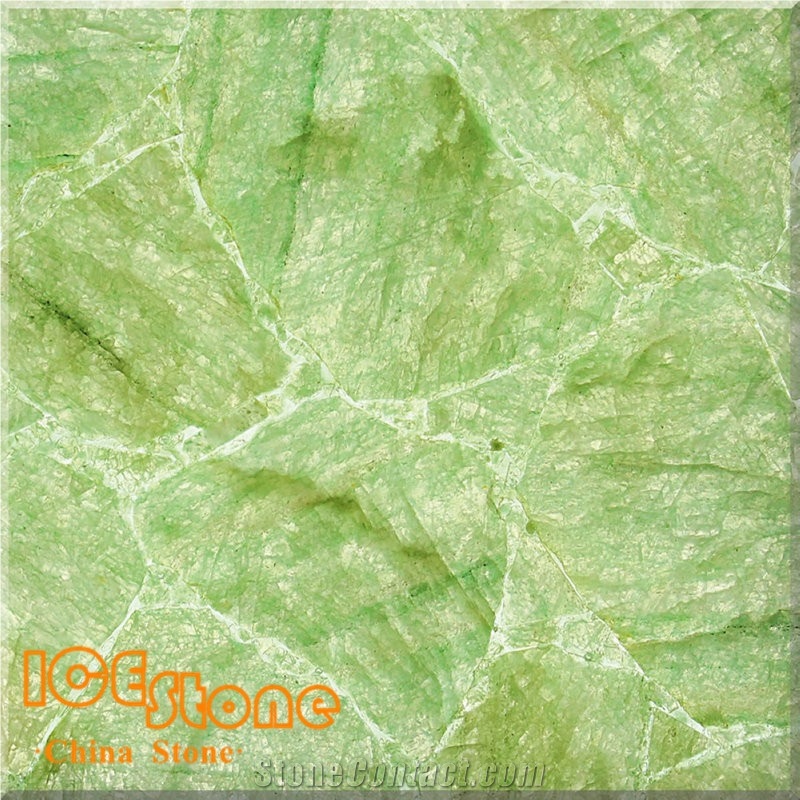 Green Crystal/Semi Precious Stone Panel/Semiprecious Slabs/Tiles/Wall/Backlit/Backflash