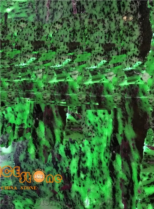 Green Emerald Backlit/Green Semiprecious/Semi Precious Stone/Chinese Semiprecious Slabs