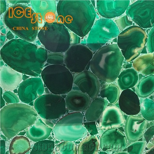 Green Gorgeous Gemstone Stone Slabs/Precious Agate Building Stone/Internal Decoration Material/Wall Covering Tiles/Table Decoration Tiles/Green Agate Semiprecious Stone Slabs Tiles
