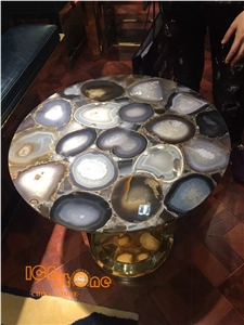 Grey Color/Smoky Crystal/Semi Precious Stone Panel/Tiles/Slabs/Wall/Floor/Backflash/Backlit