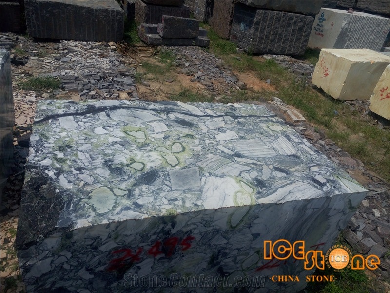 Ice Green Marble Blocks/Ice Connect Marble Block/China Green Marble Block