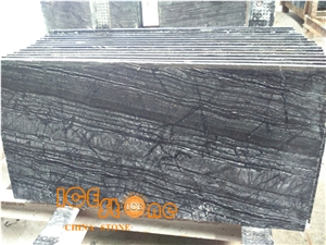 Kenya Black Marble/Silver Wave/Fossil Black/China Dark Blue Marble Slabs/Tiles/Cut to Size/Wall Clading/Floor Covering Tiles