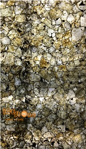 Labradorite Blue Semiprecious/Yellow Semi Precious Stone Slabs/Chinese Precious Stone Wall