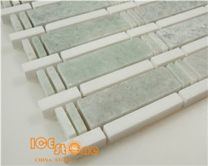 Ming Green/Verde Diamond Marble Mosaics Hexagon/Basketweave/Chevron/Fish Bone/Mini Versaille/Polished