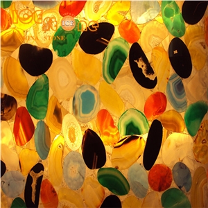 Multicolor Agate Semiprecious Stone/Colorful Building Stone Material/Precious Stone Slabs/Gemstone/Hotel Luxury Building Stone/Wall Decoration/Table Decoration/Sugar Onyx