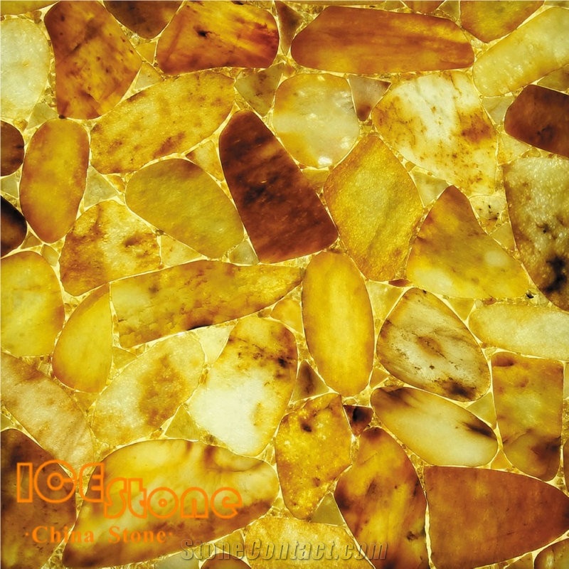 Old Yellow Onyx/Agate/Semi Precious Stone Panel/Semiprecious Slabs/Tiles/Wall/Backlit/Backflash
