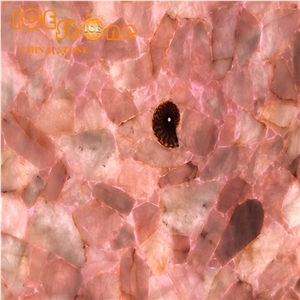Pink Semiprecious Stone Tiles/Gemstone Slabs/Luxury Hotel Building Stone/Precious Stone Slabs Tiles/Wall Decoration Stone/Counter Top Stone Material