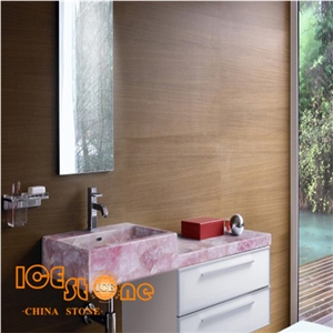 Pink Semiprecious Stone Tiles/Gemstone Slabs/Luxury Hotel Building Stone/Precious Stone Slabs Tiles/Wall Decoration Stone/Counter Top Stone Material