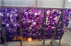 Purple Agate Semiprecious Slab/Semi Precious Stone Panels/Semiprecious Stone Tiles/ Precious Stone Slabs/Gemstone Tiles/ Semi Precious Slabs
