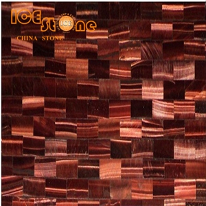 Red Tiger Eye Semiprecious Stone Slabs/Gemstone Building Material/Precious Indoor Decoration Stone Tiles/Red Building Material