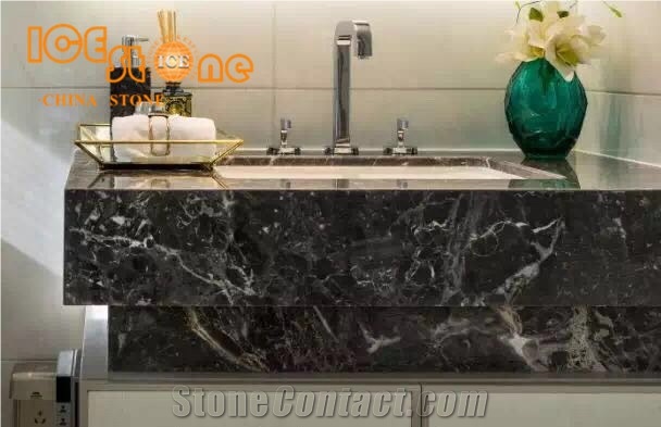 Royal Grey Marble Bathroom Counter Tops/Custom Table Tops Stone/China Marble/Building Stone/Vanity Top Stone/Imperial Grey Stone