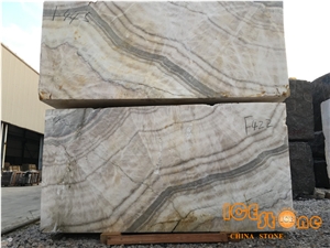 Wooden Beige Onyx Blocks/ Bookmathch Slabs/Cut to Size/Tiles