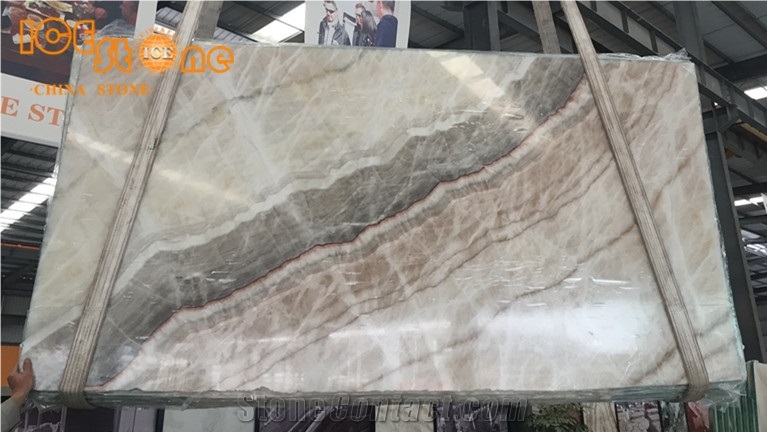 Wooden Onyx Block/Beige Onyx Block/China Onyx/Wall Covering Stone/Floor Covering Stone/Building Stone/Counter Top Stone