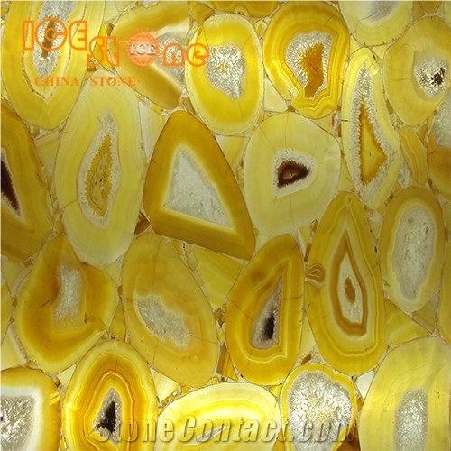 Yellow Agate Semiprecious Building Stone/Internal Decoration Stone Line/Table Decoration/Wall Decoration/Gemstone Material/Precious Building Stone Slabs