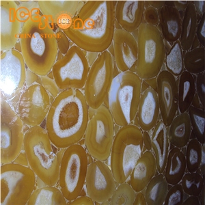 Yellow Agate Semiprecious Building Stone/Internal Decoration Stone Line/Table Decoration/Wall Decoration/Gemstone Material/Precious Building Stone Slabs