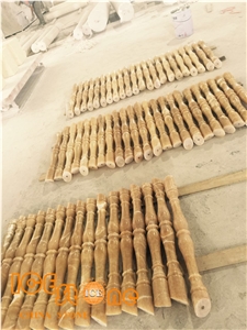 Yellow Honey Onyx Railing Honey Onyx Balustrade