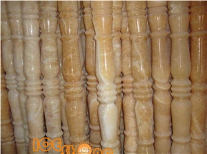 Yellow Honey Onyx Railing Honey Onyx Balustrade