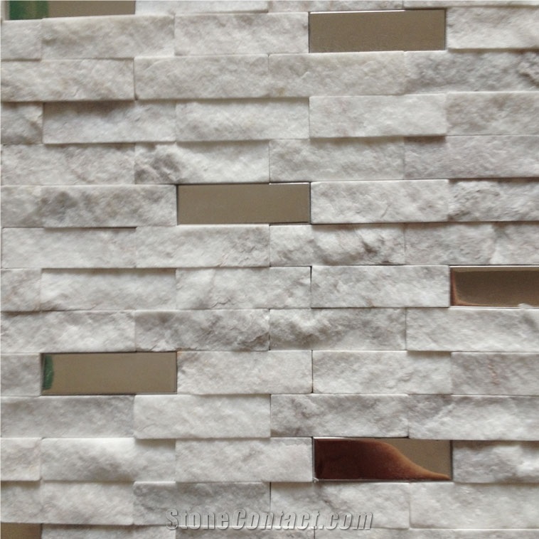 Volakas/White Jazz/Alax Marble Cultured Stone with Split Surface&Stainless Steel