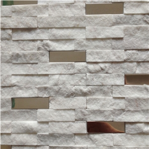 Volakas/White Jazz/Alax Marble Cultured Stone with Split Surface&Stainless Steel