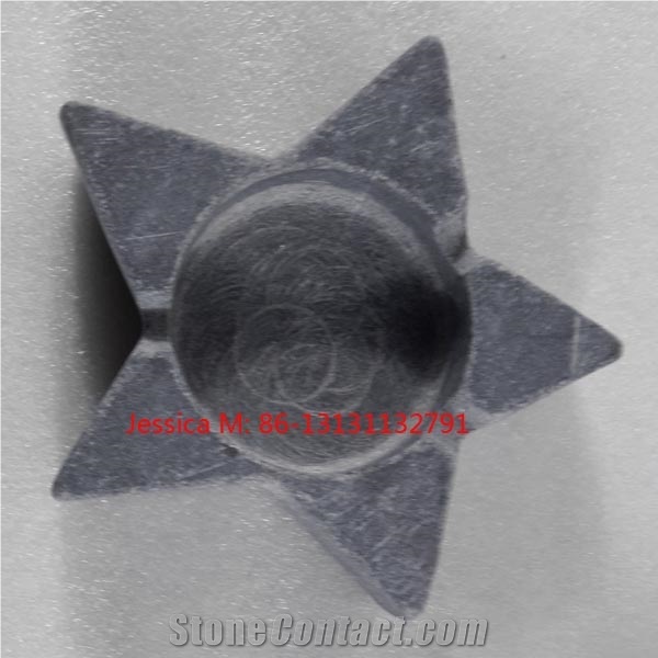 Five Star Shape Cigratte Ashtrays, Grey Marble Ashtrays