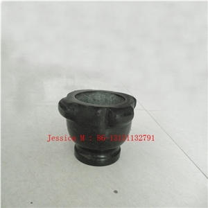 Granite Mortar and Pestle with Handle /4 Oreilles Mortier Pilon