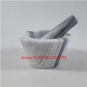 Grey Marble Mortar and Pestle
